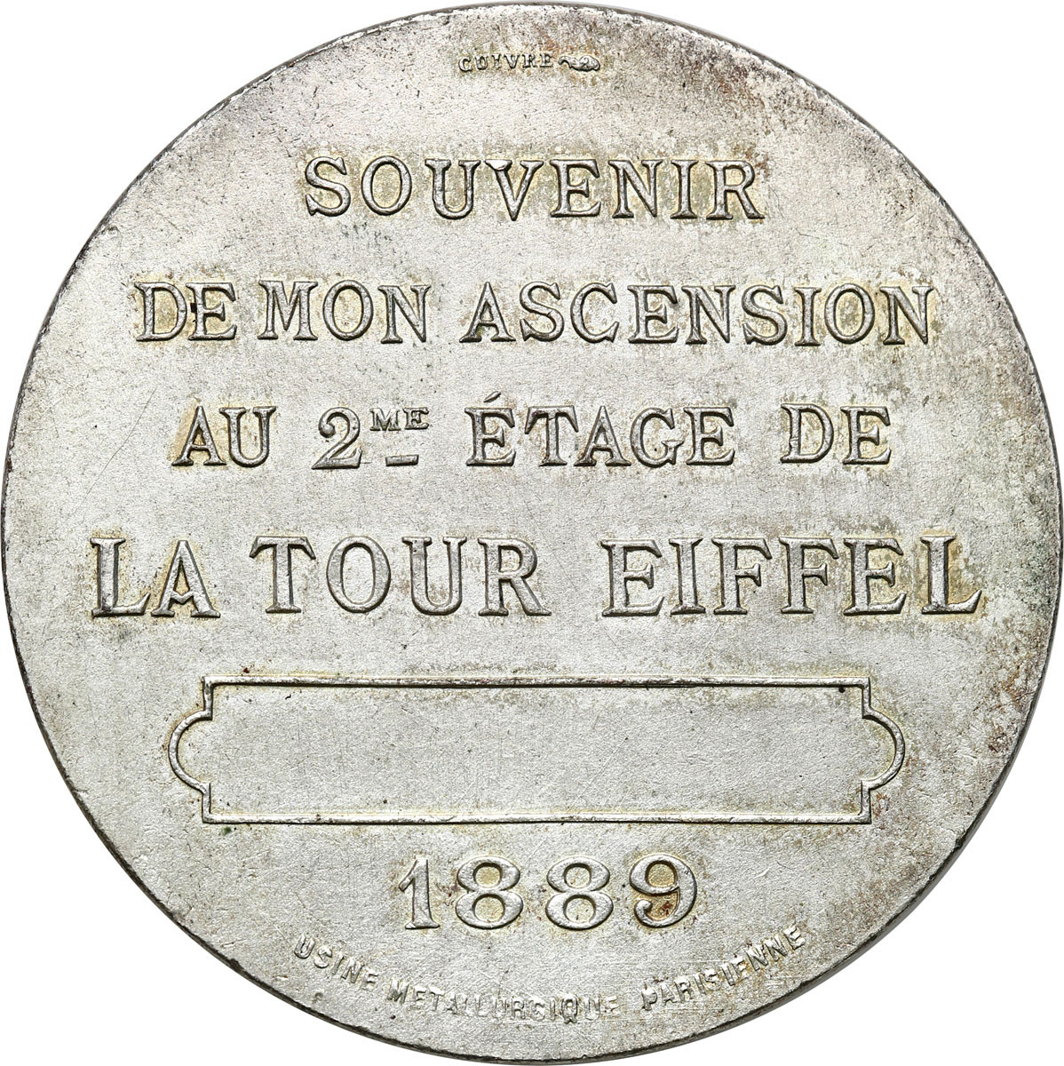 Francja. Medal pamiątkowy Wieża Eiffla 1889